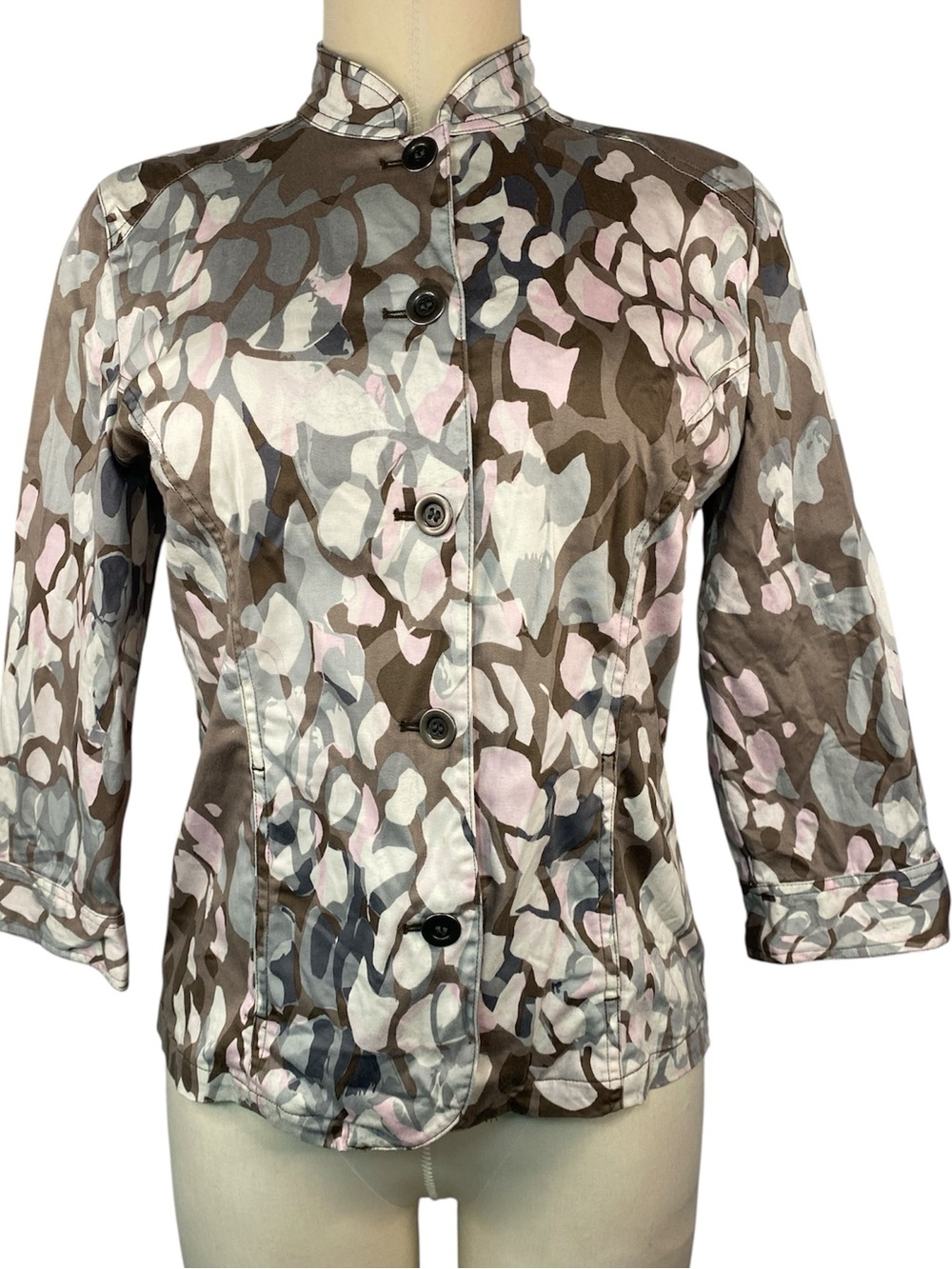 Chicos Multicolor Patterned Button-Front Jacket Women’s Size 0